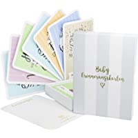 Tarjetas de Etapas del Bebé y Caja de Recuerdos- 40 Tarjetas de Fotos de Momentos Especiales Unisex- con los Logros de…